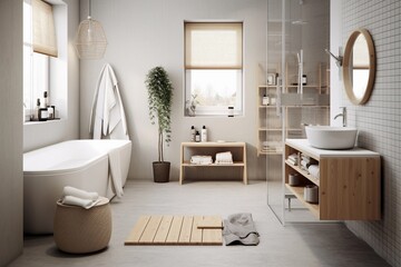 modern scandinavian minimalist bathroom