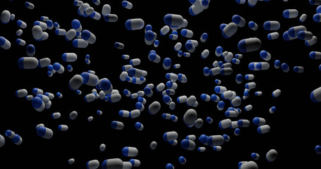 3d render of mediceine capsules