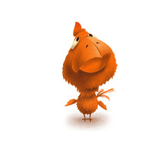 Ginger rooster funny logo symbol.