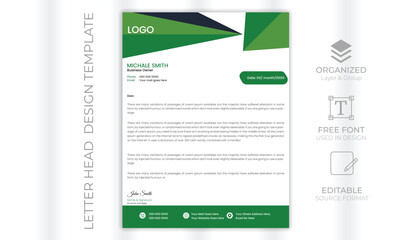 vector professional modern letterhead design template