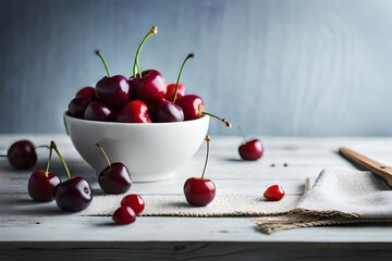 bowl of cherries - Powered by Adobe