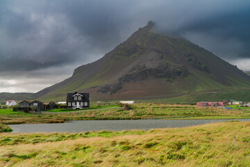 spectacular volcanic landscape in Iceland