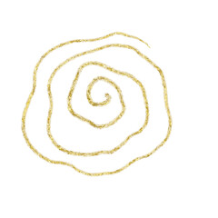 Gold glitter hand drawn scribble line