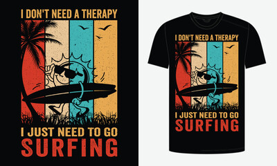 Free vector Surfing t shirt design