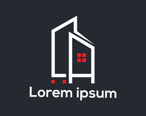 House or Building Real Estate Logo Design Illustration Template