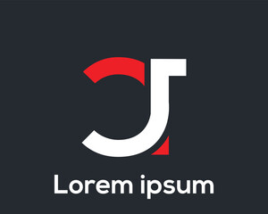 Alphabet letter 'CT' Logo Design Illustration Template