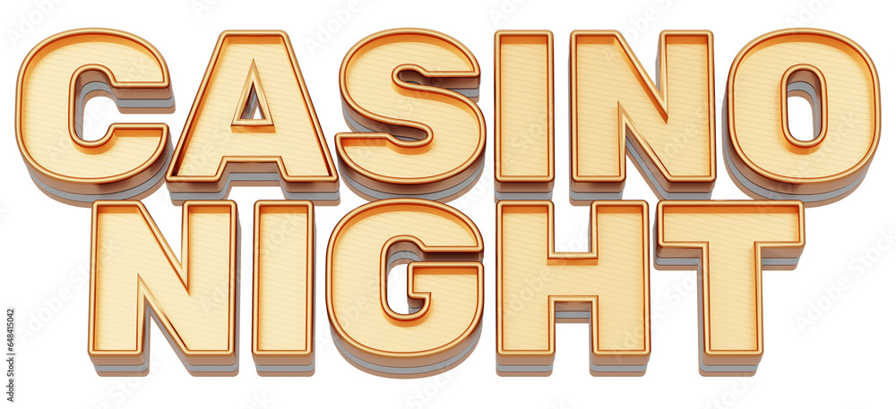 Wall mural golden 3d text. typography. 3d illustration. casino night.