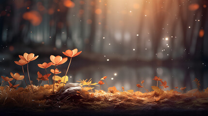 Autumn Natural Background. Generative AI