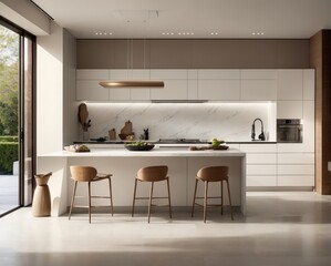 Modern Minimalist Kitchen On Fresh Color Theme