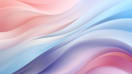 Waves Pastel Colors Waves Background. Generative AI