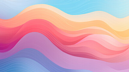 Waves Pastel Colors Waves Background. Generative AI