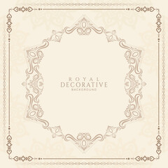 Decorative artistic floral frame background design
