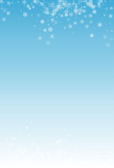 Fototapeta na wymiar Gray Snowflake Vector Blue Background. Winter