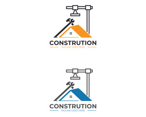 Creative Building construction Logo, 
real estate logo and vector design building template.