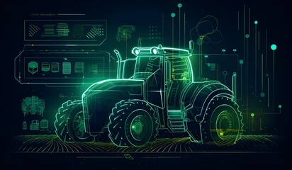 Innovative Solutions for Modern Agribusiness: concept of remote control of a tractor without a driver