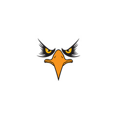 Obraz premium eagle face vector illustration for an icon,symbol or logo. eagle template logo