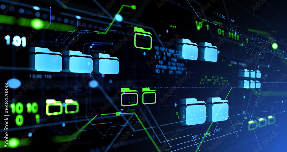 Aufkleber immersive document management system interface background