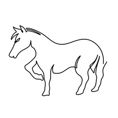 Vector continuous one line horse illustration