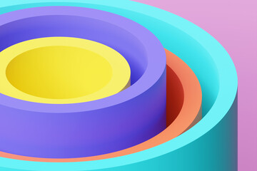 Obraz premium Abstract 3d rendering of a modern geometric background. Minimalistic design for poster, cover, branding, banner, placard.