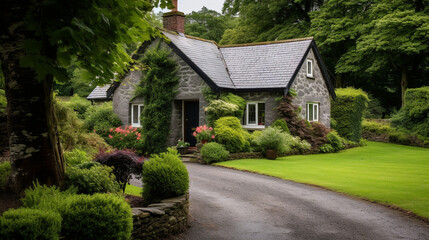 A charming cottage nestled in a picturesque countryside, suitable for rural real estate listings