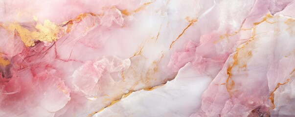 Pink stone textured marble background with gold highlights.