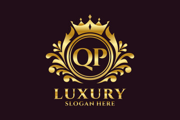 Initial QP Letter Royal Luxury Logo template in vector art for luxurious branding projects and other vector illustration.