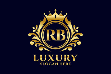 Initial RB Letter Royal Luxury Logo template in vector art for luxurious branding projects and other vector illustration.