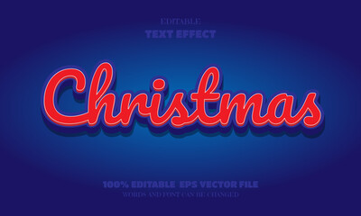 Merry Christmas Text, Editable Font Effect