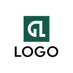GL letter logo with an abstract and simple design for brand identity