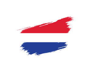 Typography of Independence Day, National Day of a country, Vector and editable file for Independence Day, Flag colors typography, Flag of Netherland, 26 July, Brush flag of Netherlands
