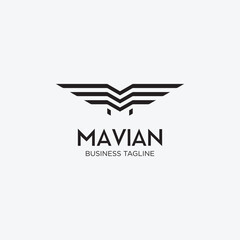 M latter, v latter wins logo