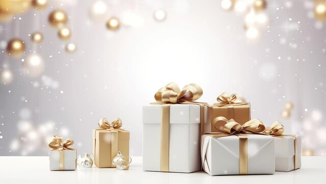 christmas gift boxes for christmas video background