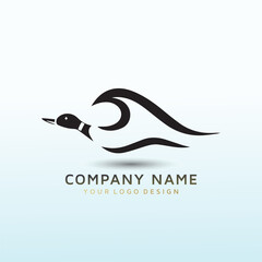 Coastal lifestyle brand featuring a mallard duck and wave