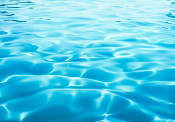 Obraz premium 水の波紋 キラキラした水面 プール