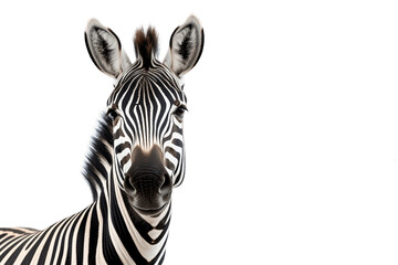 Fototapeta na wymiar Zebra with a Transparent Background. Ai