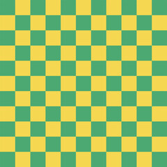 Checkered seamless green and yellow pattern background use for background design, print, social networks, packaging, textile, web, cover, banner and etc.