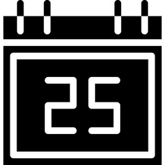 Calender Simple Black Glyph Icon