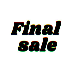 Final Sale inscription. Black Icon with vertical effect of color edge aberration at white background. Illustration.