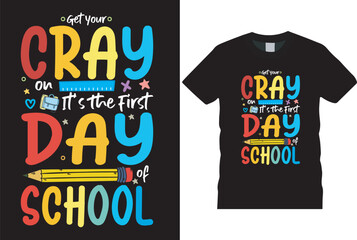 Back-to-school typography t shirt design vector09