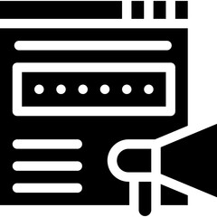 Web promotion basic black glyph icon