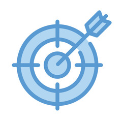 Business target success icon symbol vector image. Illustration of the arrow focus goal strategy design image.