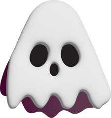 Halloween ghost isolated on white