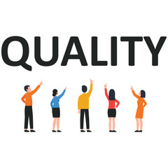 Quality refers to the degree of excellence or superiority of a product, service, or process, often characterized by meeting or exceeding specified standards, customer expectations, and performance cri - obrazy, fototapety, plakaty