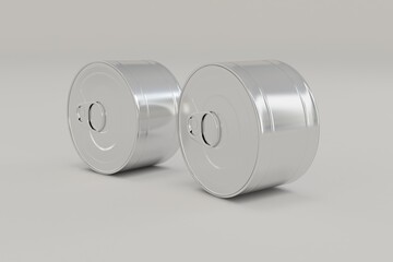 Metal Food Tin Can Packaging Mockup
