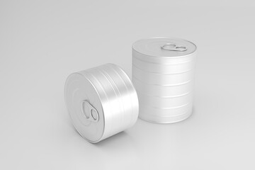 Metal Food Tin Can Packaging Mockup