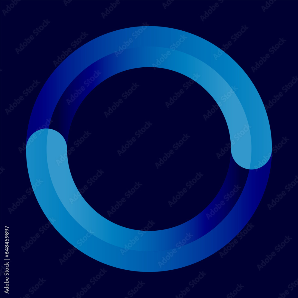Poster abstract blue circle like spiral. can be used as logo, icon or design element.
