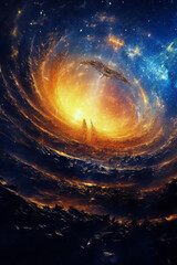 Obraz premium sunrise in space