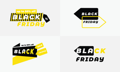 black friday logo design vector illustration