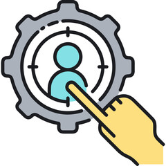 Business target success icon symbol vector image. Illustration of the arrow focus goal strategy design image