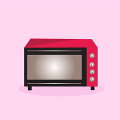 Vector illustration of Microwave Oven, used for cooking or baking purpose.
